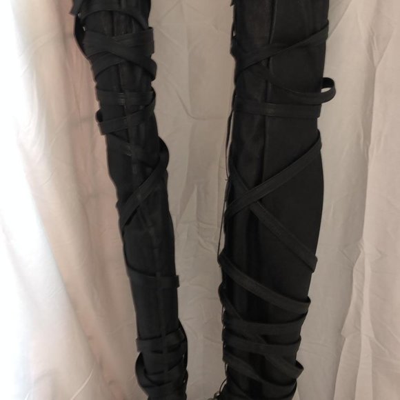 Actual RUNWAY Rare ❤️Nicholas Kirkwood X Rodarte Over Knee Thigh High Heel Boots - Picture 13 of 17